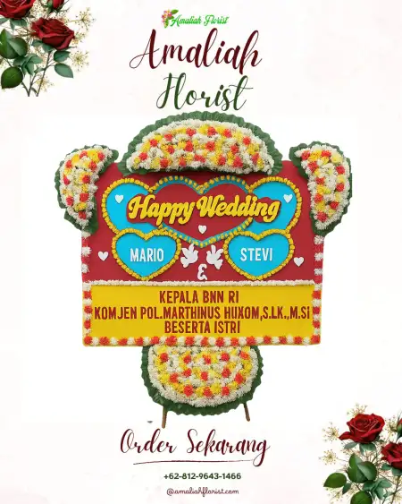 Papan Bunga Pernikahan Mamboro